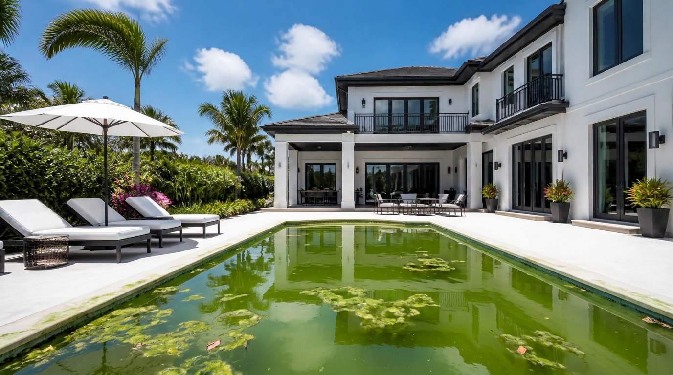 Green Pool Recovery — before